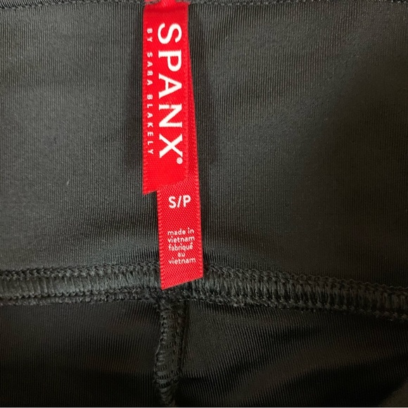 Spanx Faux Leather Black Shaping Leggings High Waist Slimming Fit Small - Picture 5 of 5